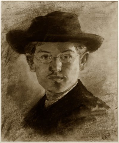 صورة شخصية بقبعة بواسطة ماكس Slevogt