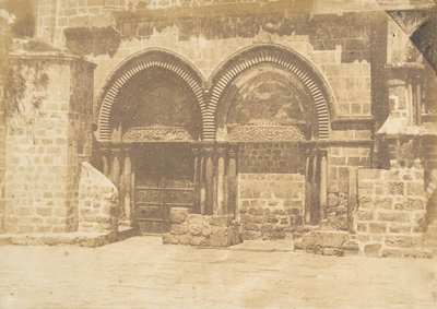 واجهة كنيسة القيامة ، القدس رقم 1 ، 19 أغسطس ، 1850. بواسطة ماكسيم دو كامب