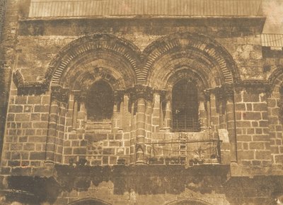 واجهة كنيسة القيامة ، في الجزء العلوي من القدس رقم 2 ، أغسطس 1850. بواسطة ماكسيم دو كامب