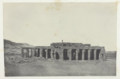 القرنة، قبر أوسيماندياس؛ طيبة، اللوحة 58 من ألبوم "مصر والنوبة وفلسطين وسوريا" (1852) بواسطة ماكسيم دو كامب