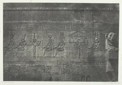 معبد دندرة توتريس الكبير ، تماثيل الواجهة الخلفية ، صعيد مصر ، 184951. بواسطة ماكسيم دو كامب