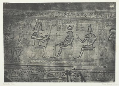 معبد دندرة توتريس الكبير ، تماثيل الواجهة الخلفية ، صعيد مصر ، 184951. بواسطة ماكسيم دو كامب
