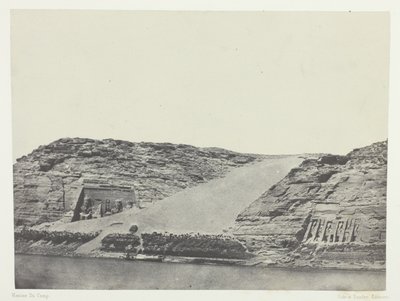 إبسامبول، ليه دو سبيوس؛ نوبي، اللوحة 101 من ألبوم "مصر ونوبي وفلسطين وسوريا" (1852) بواسطة ماكسيم دو كامب