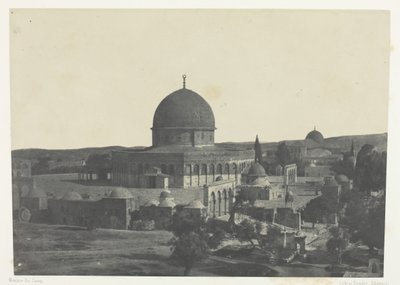 القدس ، مسجد عمر ، فلسطين ، 184951 ، طبعت 1852. بواسطة ماكسيم دو كامب