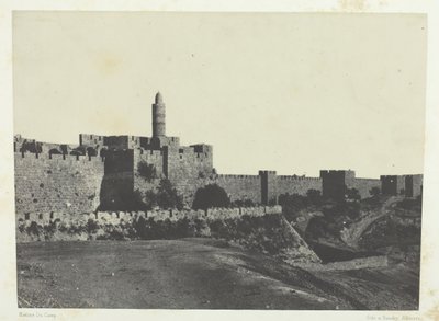 القدس ، الحائط الغربي ، فلسطين ، 184951 ، طبعت 1852. بواسطة ماكسيم دو كامب