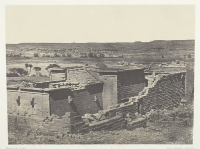 كلابشة ، منظر عام لمعبد كلابشة تلميس ، النوبة ، 184951 ، طُبع عام 1852. بواسطة ماكسيم دو كامب