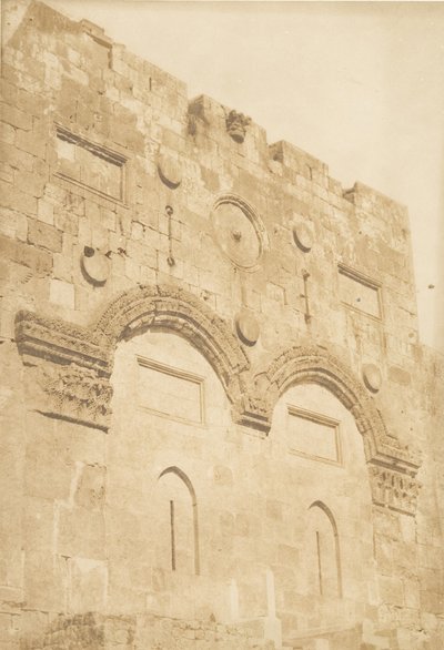 البوابة الذهبية في القدس ، أغسطس ١٨٥٠. بواسطة ماكسيم دو كامب