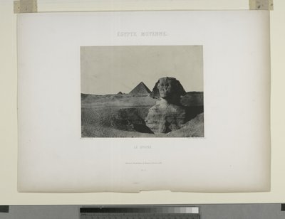 Le Sphinx, Egypt (b/w photo) بواسطة ماكسيم دو كامب