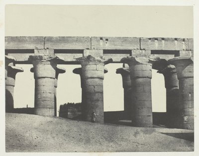 الأقصر ، الرواق الكبير للقصر ؛ طيبة بواسطة ماكسيم دو كامب