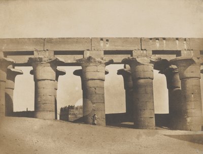 الأقصر ، أعمدة كبيرة للقصر ، 1849-1851. بواسطة ماكسيم دو كامب