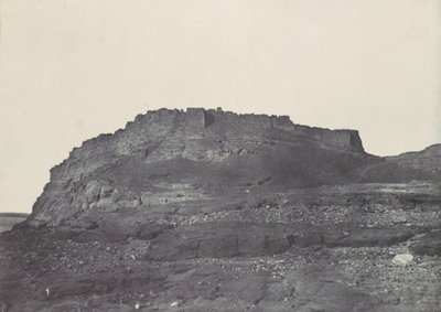 النوبة. قلعة إبريم القديمة Premmis. المنظر مأخوذ إلى الجنوب ، ١٨٥٠. بواسطة ماكسيم دو كامب