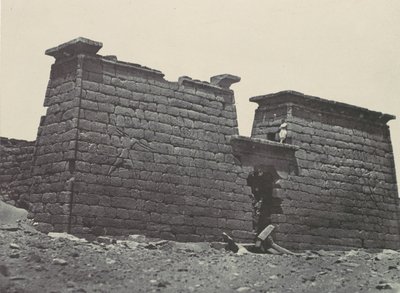 النوبة. Hemi-Spéos of Sébour. أبراج ، 1850. بواسطة ماكسيم دو كامب