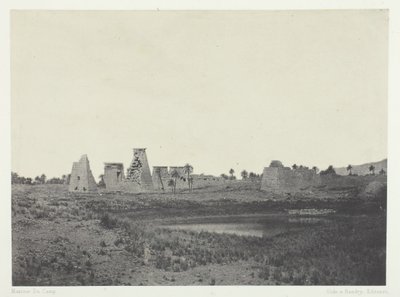 قصر الكرنك ، جنوب البروبيليا ، طيبة ، 184951 ، طبع 1852. بواسطة ماكسيم دو كامب