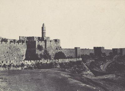 فلسطين. بيت المقدس. الجزء الغربي من الجدران 1850. بواسطة ماكسيم دو كامب