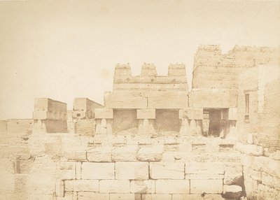 بُني الحمام على الرواق الجنوبي لقصر أمنحتب الثالث ، الأقصر ، طيبة ، 1849-50. بواسطة ماكسيم دو كامب
