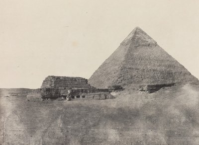 هرم خفرع ، مصر الوسطى ، 184951 ، طبع 1852. بواسطة ماكسيم دو كامب