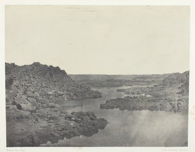 خروج من الجندل الأول ، صعيد مصر ، 184951 ، طبع 1852. بواسطة ماكسيم دو كامب