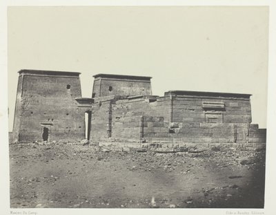 معبد دي دقة (بسيلسيس القديمة)؛ النوبة، لوحة 94 من ألبوم "مصر والنوبة وفلسطين وسوريا" (1852) بواسطة ماكسيم دو كامب