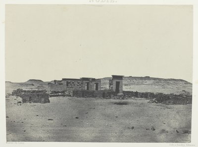 معبد وقرية ديبود، باريمبول دي إيتنير دي أنطونان؛ النوبة، لوحة 85 من ألبوم "مصر والنوبة وفلسطين وسوريا" (1852) بواسطة ماكسيم دو كامب