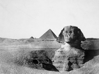 أبو الهول وأهرامات الجيزة ، مصر ، 1852 بواسطة ماكسيم دو كامب