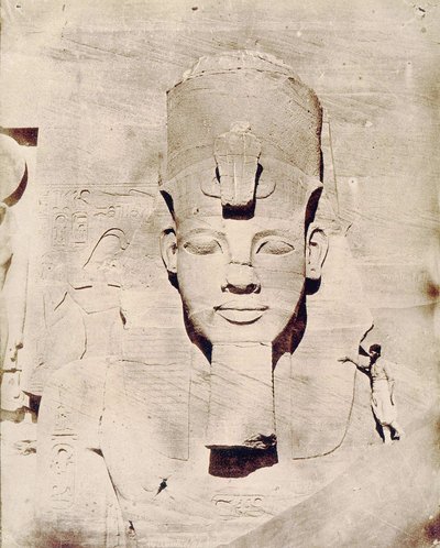 سافر إلى مصر مع فلوبير ، تصوير ماكسيم دو كامب. عملاق أبو سمبل (أبو سمبل). بواسطة ماكسيم دو كامب