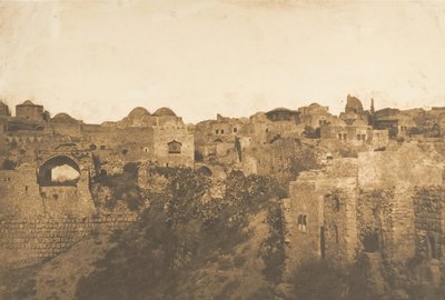 منظر لبركة بروباتيك وحي في القدس ، أغسطس ١٨٥٠. بواسطة ماكسيم دو كامب