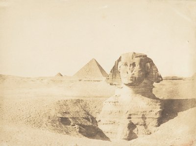 منظر لأبو الهول والهرم الأكبر من قبل Menkazeh Mycerinus ، ديسمبر 1849. بواسطة ماكسيم دو كامب