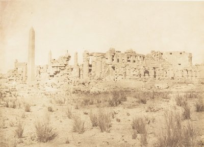 منظر عام لأطلال قصر الكرنك ، مأخوذ من الشمال ، 1849-50. بواسطة ماكسيم دو كامب