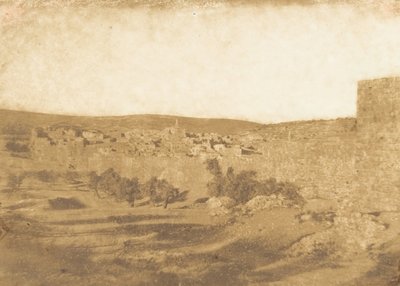منظر تم التقاطه شمال غرب القدس ، آب ١٨٥٠. بواسطة ماكسيم دو كامب