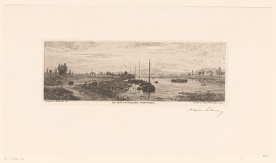 منظر لنهر السين بالقرب من Argenteuil Les bords de la Seine près Argenteuil (العنوان على الجسم) بواسطة ماكسيم فرانسوا أنطوان لالان (توقيع الفنان)