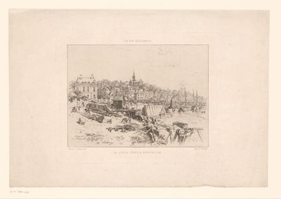 Gezicht op de Haven van Trouville الميناء القديم في تروفيل (العنوان على الكائن) الحياة الأنيقة (عنوان المسلسل على الكائن) بواسطة ماكسيم فرانسوا أنطوان لالان