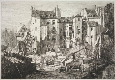 هدم فتح شارع المدرسة ، 1862. بواسطة مكسيم لالان