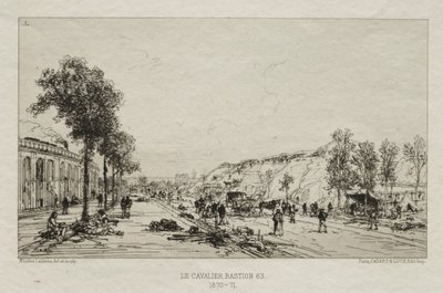 الهدايا التذكارية للفنانين في Siège de Paris: Le Cavalie Bastion 63، 1870-71. بواسطة مكسيم لالان