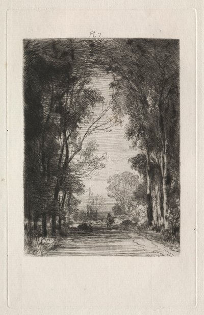 مسافر على طريق في غابة ، 1866. بواسطة مكسيم لالان