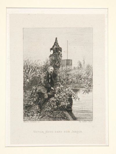 فيكتور هوغو dans son jardin (فيكتور هوغو في حديقته) ، رر. 12 من جناح Chez Victor Hugo (Victor Hugo بواسطة مكسيم لالان