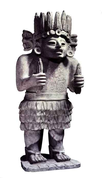 حضارة ما قبل كولومبوس: تمثال يمثل المايا إله الخادمات. باريس ، Musee de l