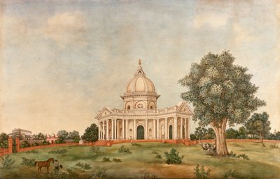 منظر خارجي لكنيسة سانت جيمس ، دلهي ، حوالي عام 1836 (ألوان مائية) بواسطة مظهر علي خان