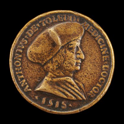 أنطونيو غونزالو دي توليدو ، ج. 14801483-1524 ، طبيب في ليون [الوجه] ، 1518. بواسطة الحاصل على ميدالية عام 1518