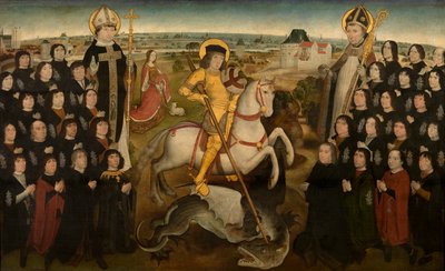 أعضاء نقابة القوس والنشاب الكبير للماليني ، حوالي 1500 (زيت على لوح) بواسطة ميستر فان دي ميتشيلسي سينت جوريسجيلد