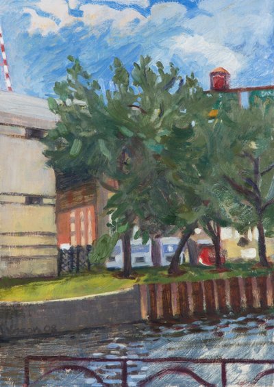 نهر شيكاغو في شارع إري، 2008 (زيت على قماش) بواسطة ميغان ويليامسون