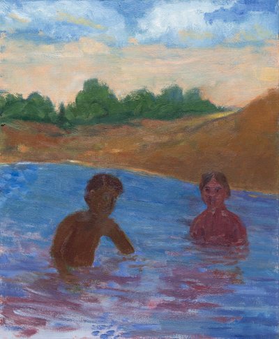 السباحة المسائية، 2017 (زيت على قماش) بواسطة ميغان ويليامسون