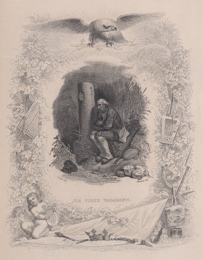 The Old Vagabond ، من الأعمال الكاملة ل Béranger ، 1829. بواسطة ملكيور بيرونارد