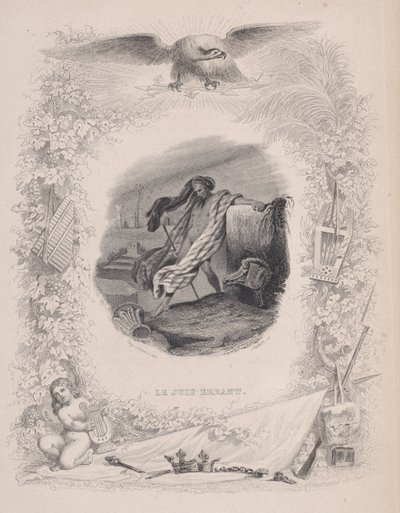 اليهودي التائه ، من The Songs of Béranger ، 1829. المؤلفون: ملكيور بيرونار ، جوبير. بواسطة ملكيور بيرونارد ، جوبيرت
