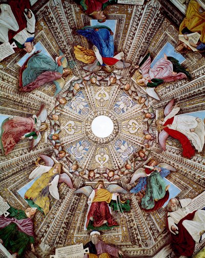 تمثيلات الأنبياء والملائكة في الهواء الطلق بواسطة Melozzo da Forli (Melozzo degli Ambrosi) (1438-1494) قبة كنيسة القديس مارك (ماركو) ، مزار سانتا كازا ، لوريتو بواسطة Melozzo da Forli