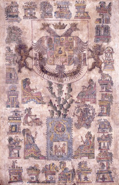 وثيقة مضيئة من المكسيك ، تظهر شعار النبالة لنائب الملك سوتومايور ، c.1645 بواسطة المدرسة المكسيكية