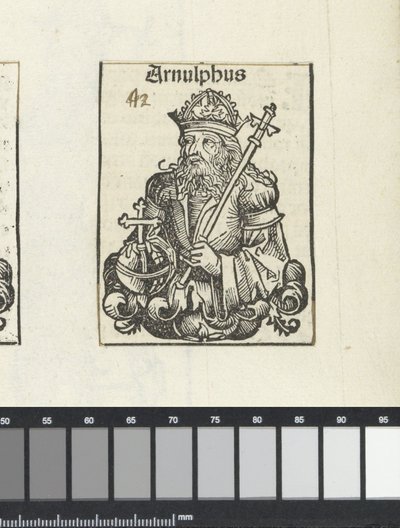 Arnulf of Carinthia ، من "Liber Chronicarum" لهارتمان سكل ، نورمبرغ بواسطة مايكل (ورشة عمل) Wolgemut أو Wolgemuth