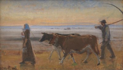 قيادة الأبقار عبر المستنقع بواسطة Michael Ancher