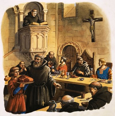 المبتدئون في تقديم الوجبات في قاعة الطعام بواسطة مايكل جودفري