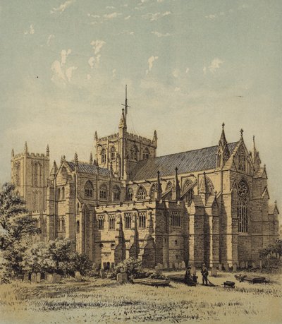 كاتدرائية ريبون ، يوركشاير (لون ليثو) بواسطة مايكل هانهارت