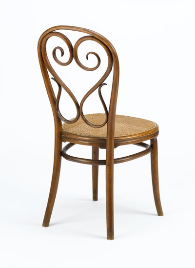 كرسي جانبي ، c.1848 (خشب زان مصمت مع مقعد قصب منسوج) بواسطة Michael Thonet